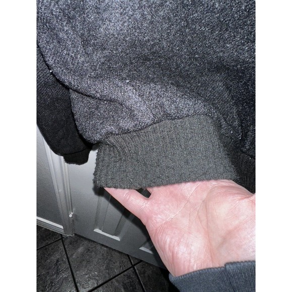 Vintage Woolrich Wool Bomber Jacket M Medium Charcoal Gray Black Plaid Lined - Picture 15 of 15